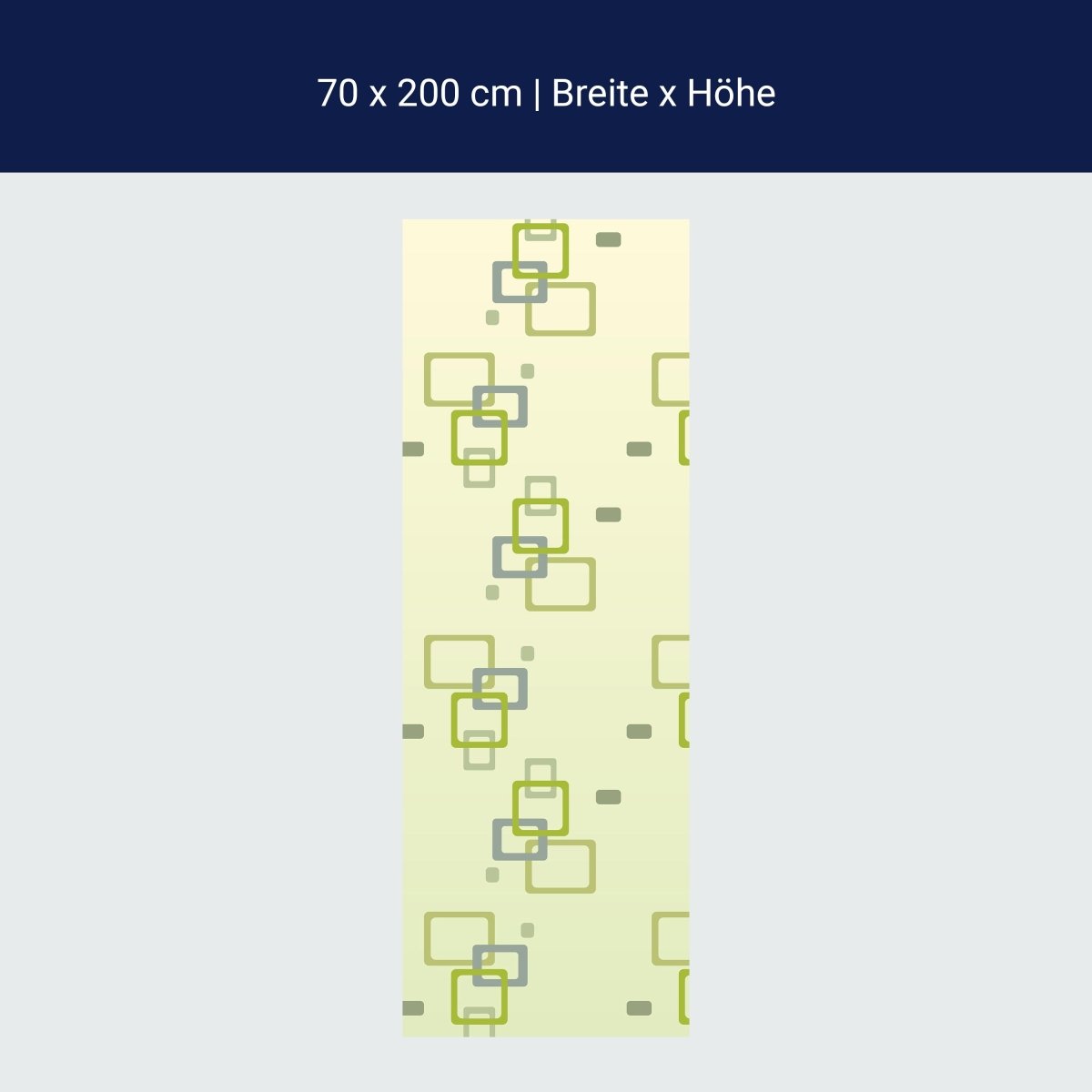Duschwand Retrokästchen Grün Muster M0102