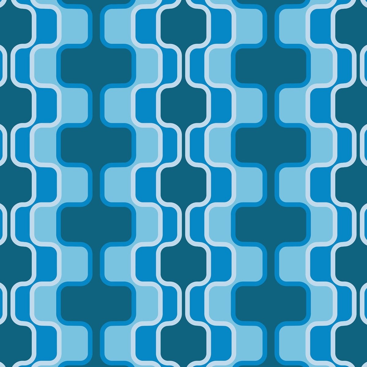 Beistelltisch Retromuster Blau Muster M0111 entdecken - Bild 2