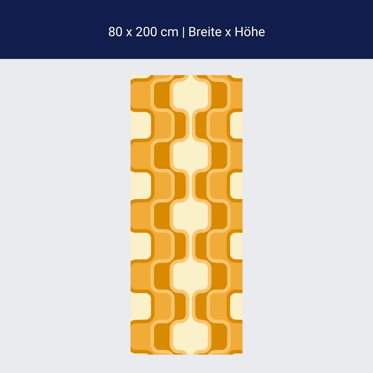 Duschwand Retromuster Sonnengelb Muster M0114