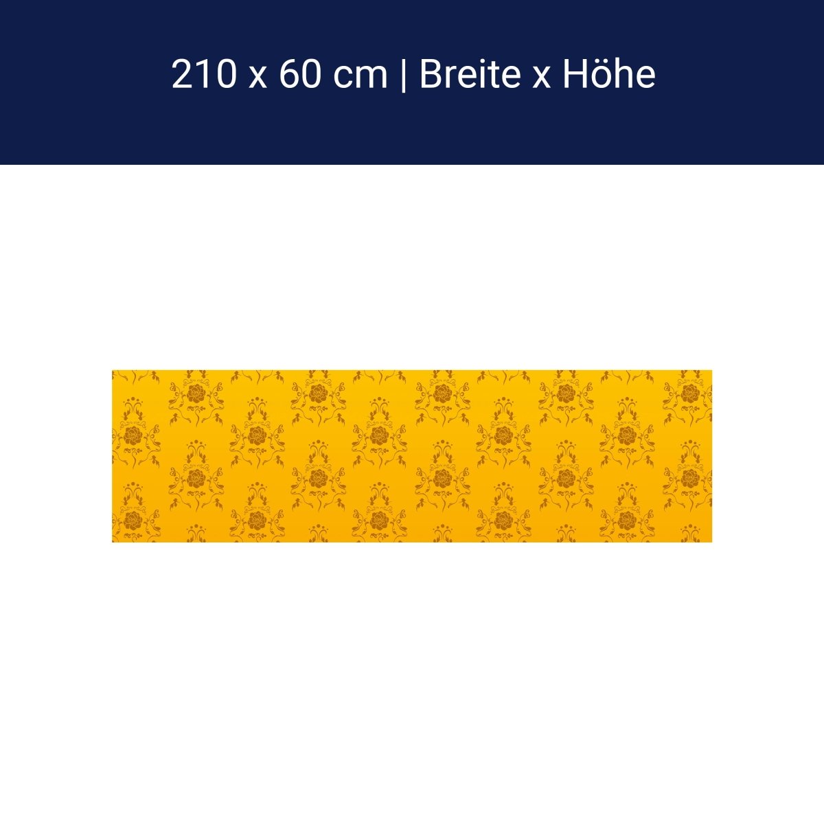 Küchenrückwand Barock Gelb Muster M0118