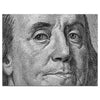 Wandbild Acrylglas Motivation, Geldschein Makro, Benjamin Franklin, Geld M0138