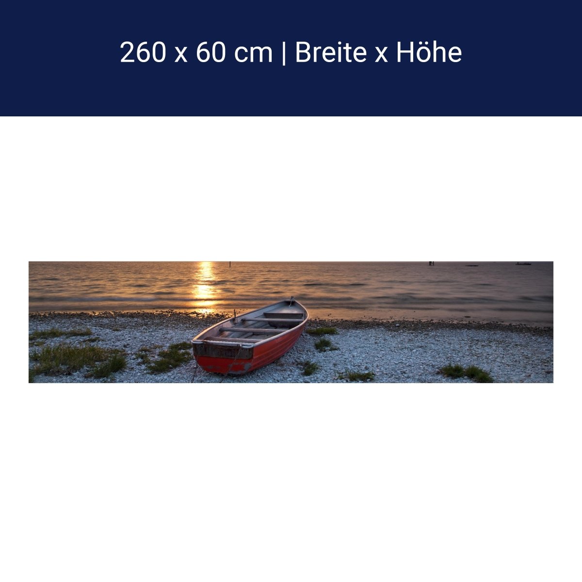 Küchenrückwand Meer mit Boot M0173