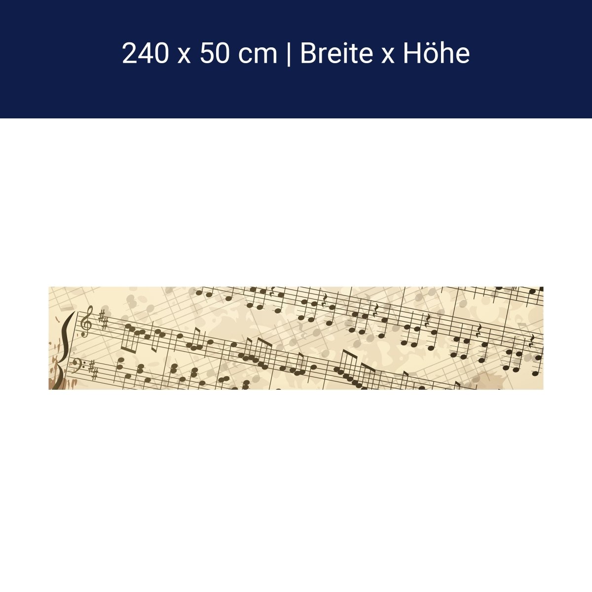 Küchenrückwand Notenblatt Hobby M0180