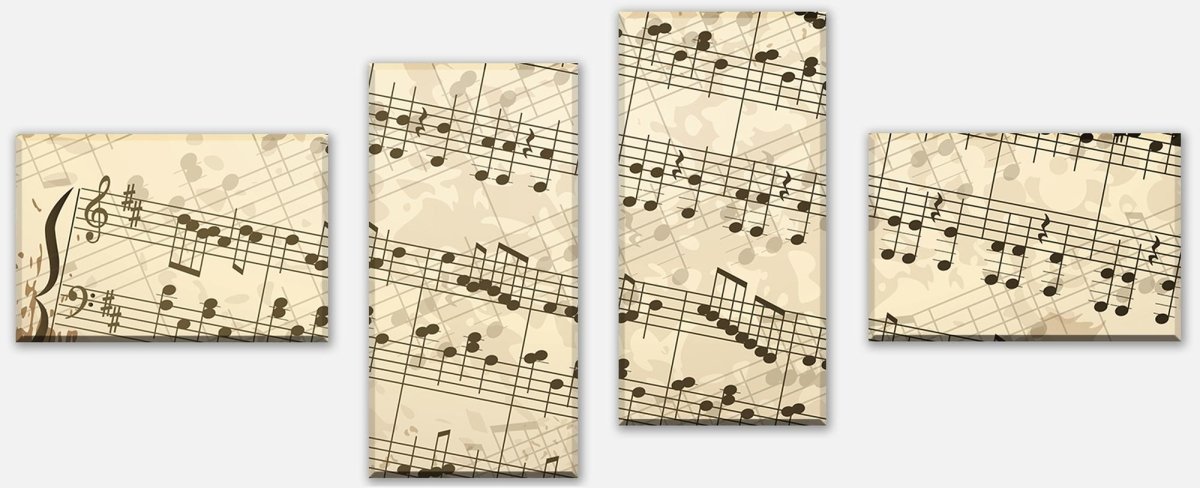 Leinwandbild Mehrteiler Notenblatt Hobby M0180