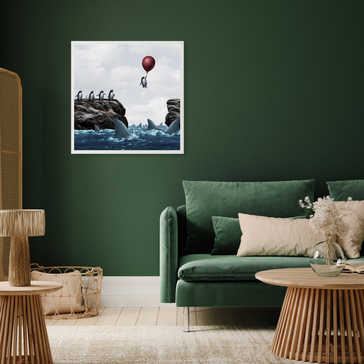 wandmotiv24 Poster, Poster - Pinguin, Hai, Motivation - M0213 - Bild 5