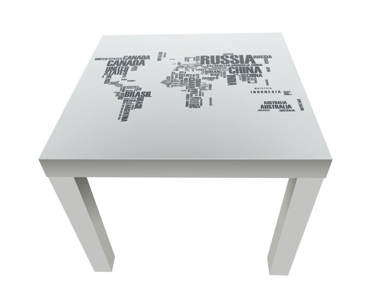 Beistelltisch Weltkarte Landnamen Erde M0256 entdecken - Bild 1