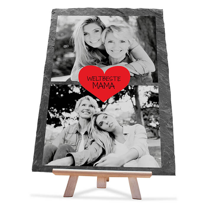 Schiefertafel mit Staffelei weltbeste Mama M0301 - Bild 1