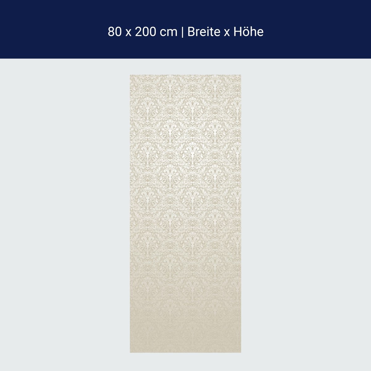 Duschwand Barockmuster Beige M0306