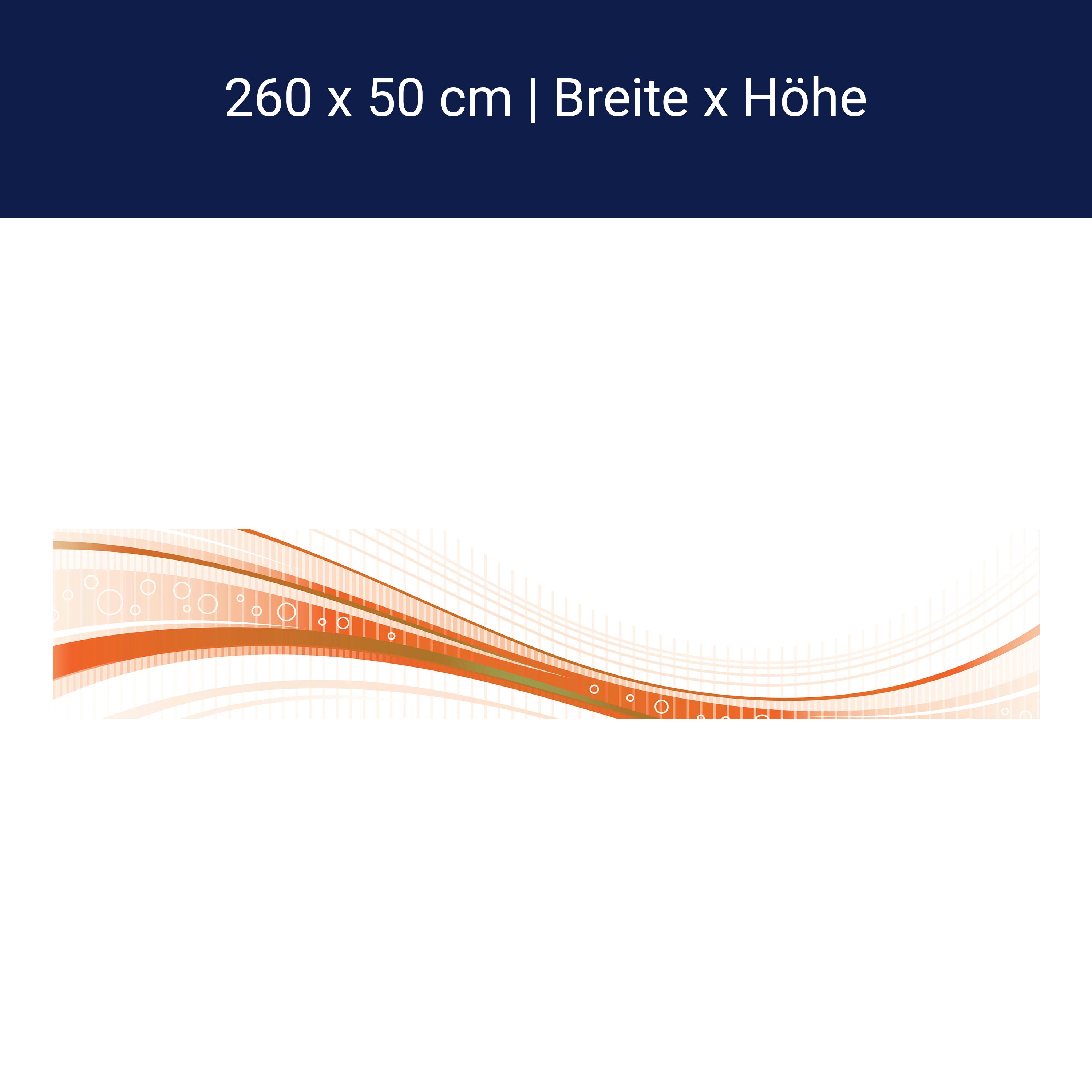 Küchenrückwand Orangene Welle M0315