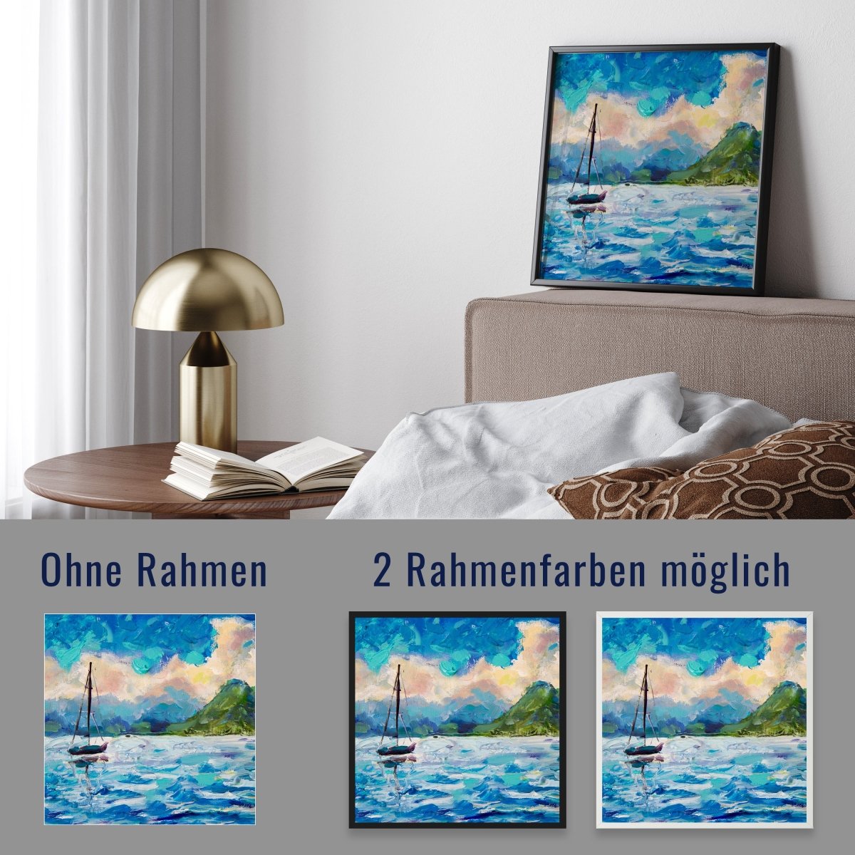 wandmotiv24 Poster, Poster - Kunst, Gemälde, Boot - M0332 - Bild 4