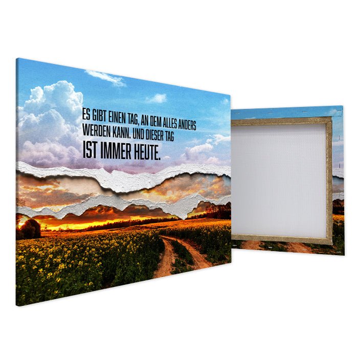 Leinwandbild Heute ist alles Anders Querformat M0485 kaufen - Bild 4