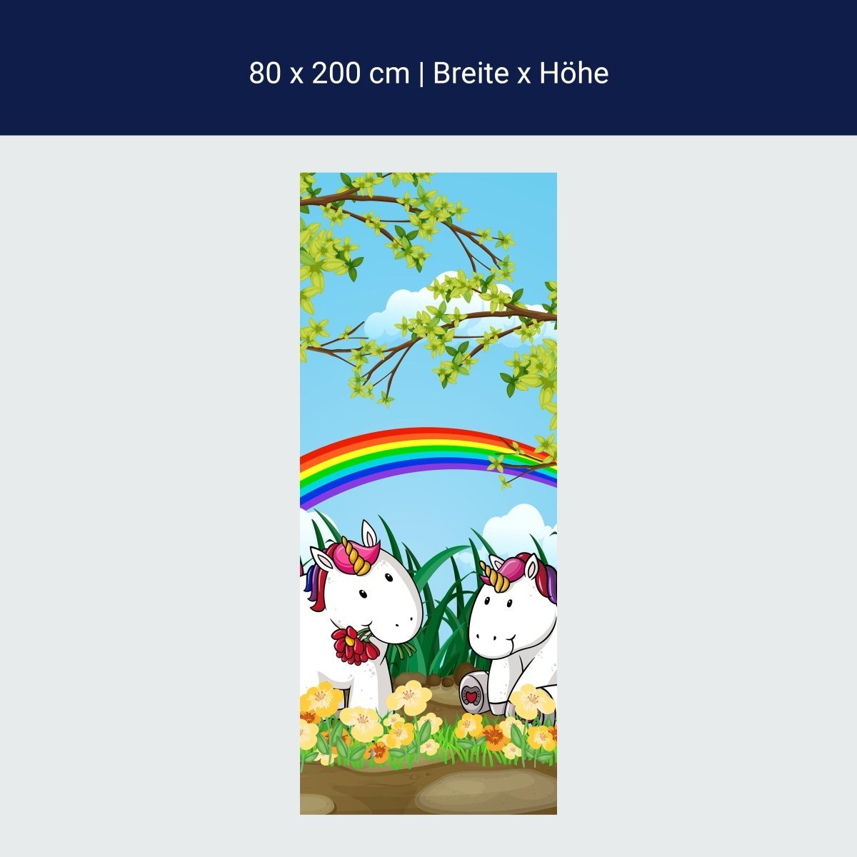 Duschwand Einhörner M0529