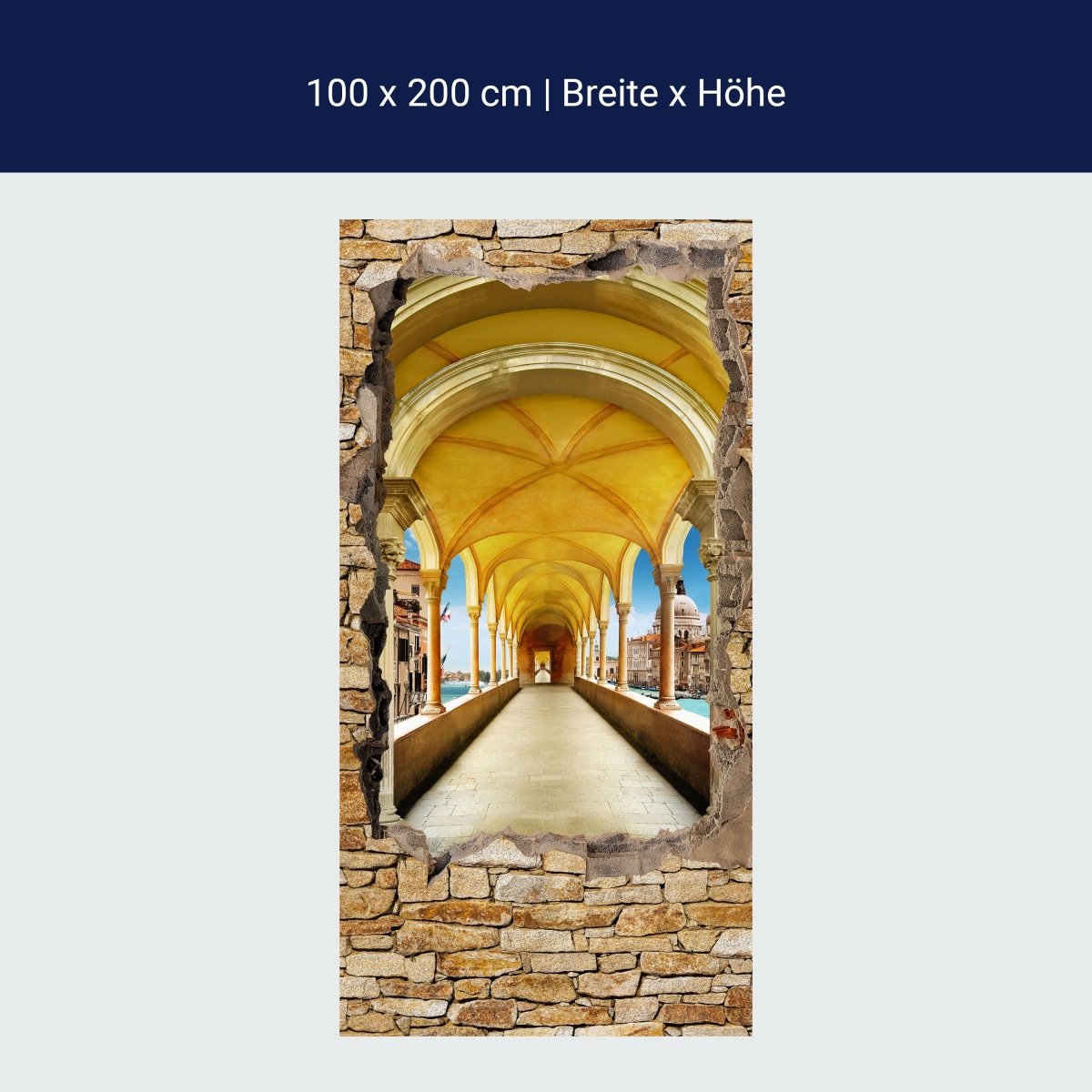 Duschwand Mauerloch mit Tunnel M0574