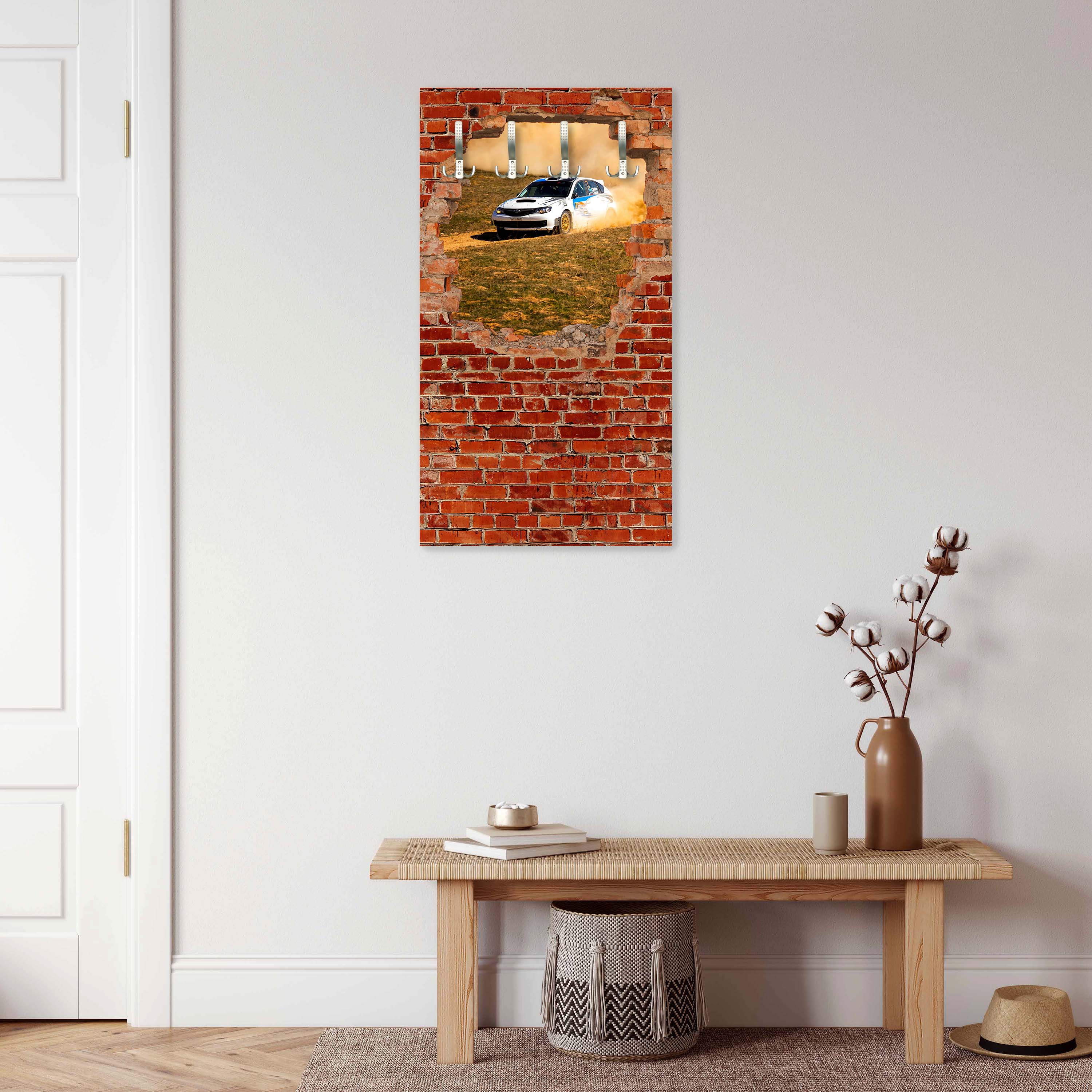 Garderobe Rallye Auto - Roter Backstein M0684 entdecken - Bild 2