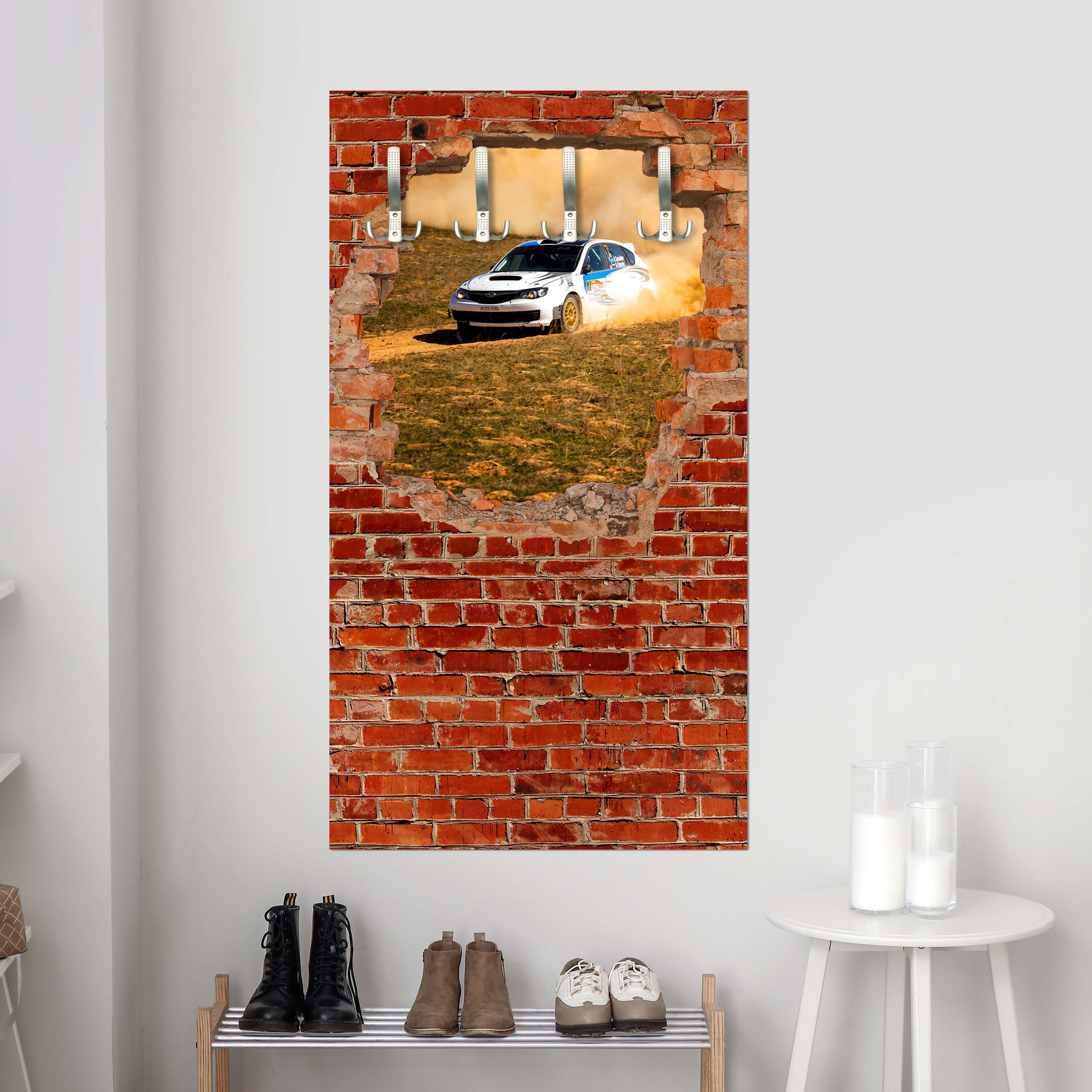 Garderobe Rallye Auto - Roter Backstein M0684 entdecken - Bild 3