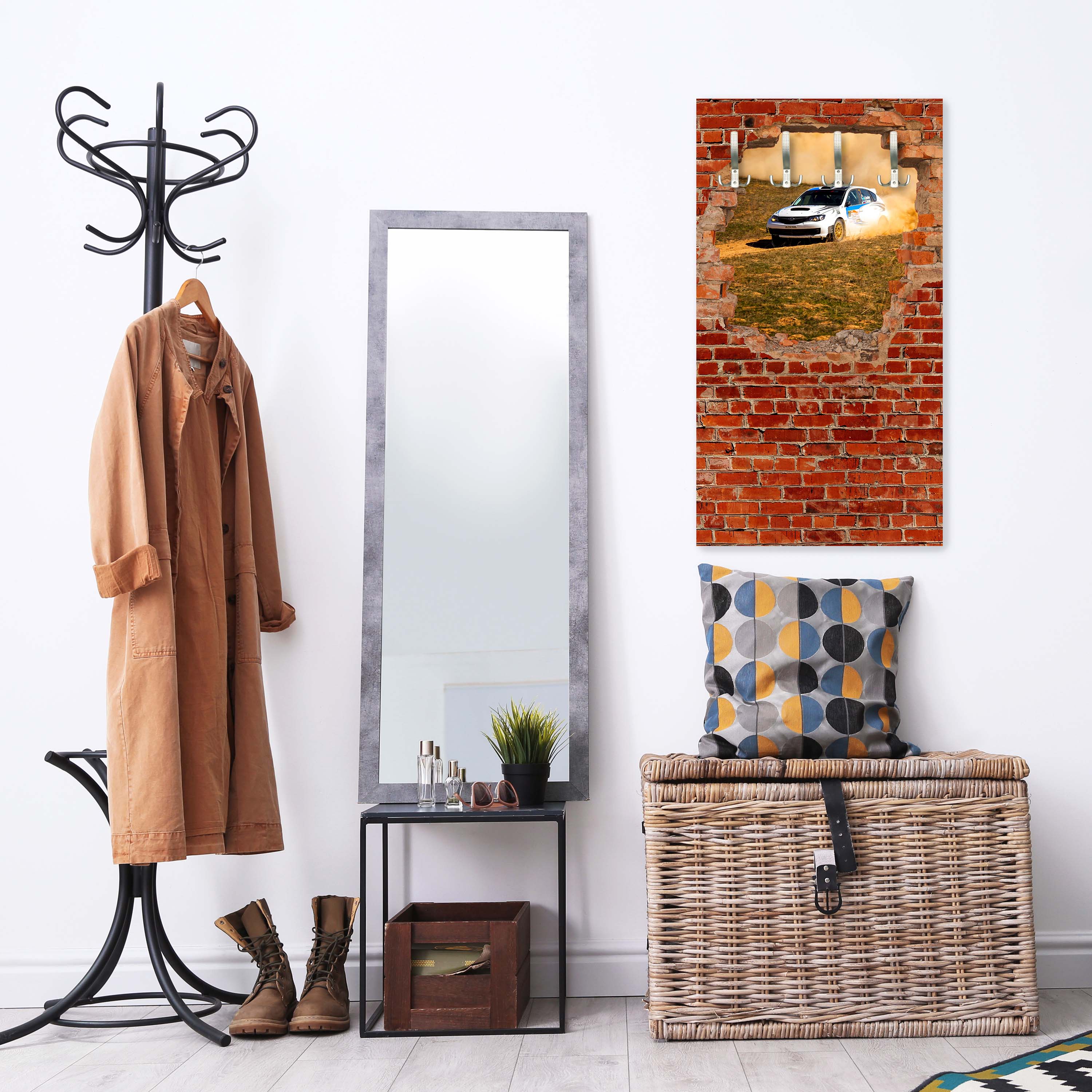 Garderobe Rallye Auto - Roter Backstein M0684 entdecken - Bild 6