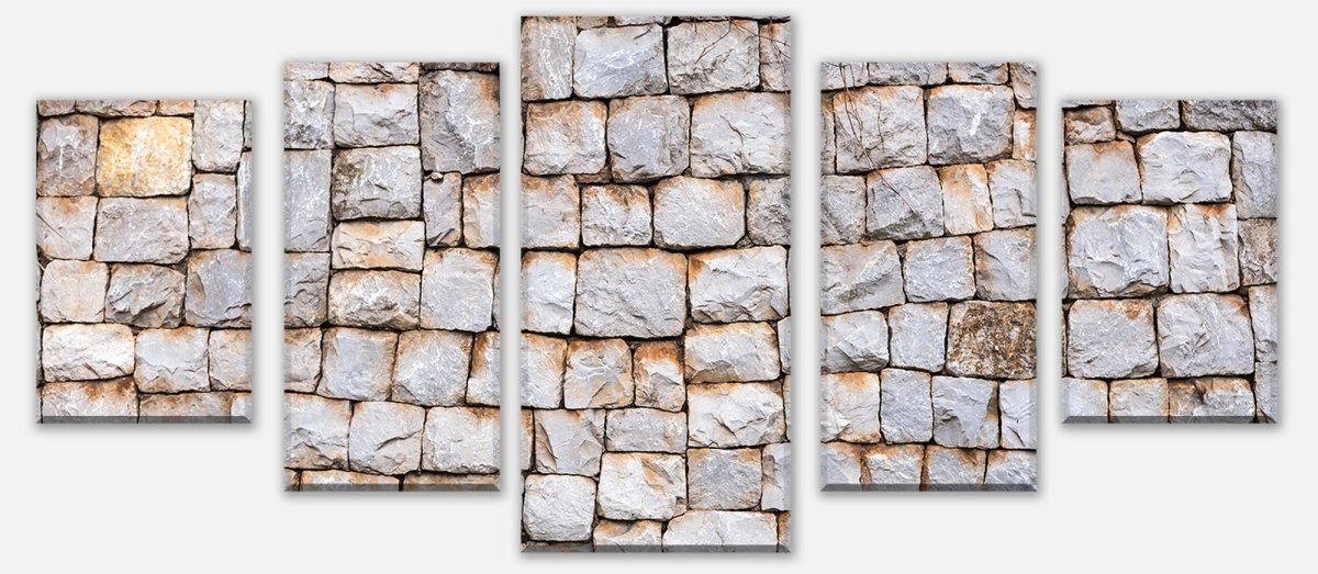 Leinwandbild Mehrteiler Pflastersteine Granit M0712 entdecken - Bild 1