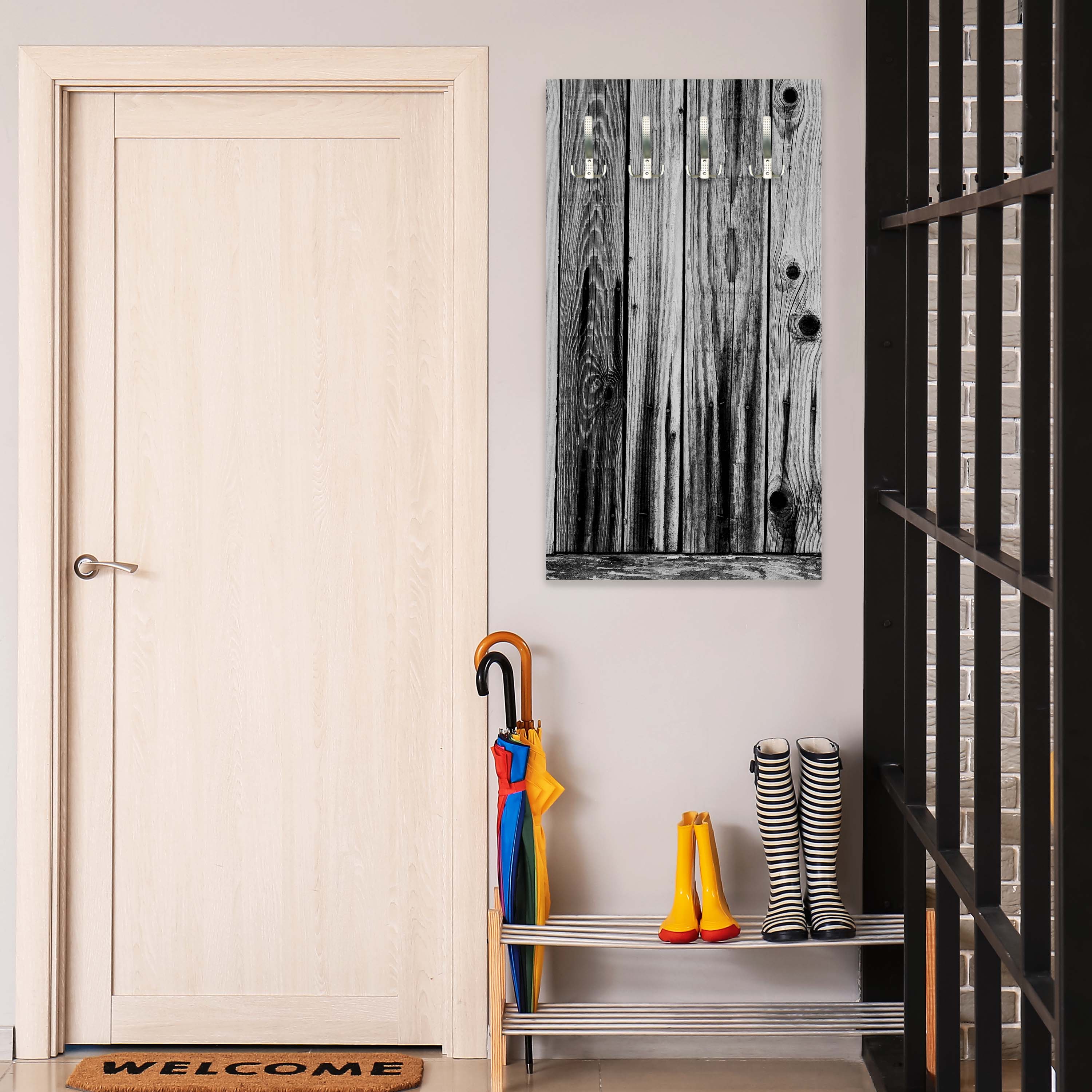 Garderobe Grunge Holzbretter M0723 entdecken - Bild 5