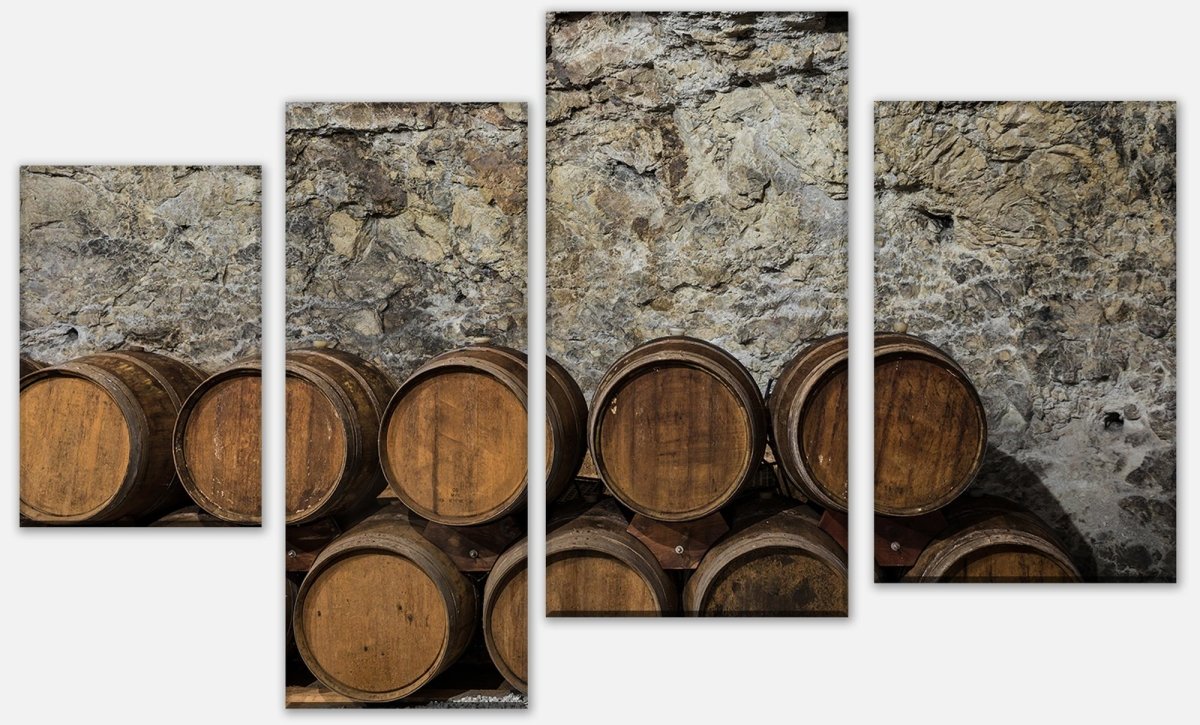 Leinwandbild Mehrteiler Ein alter Weinkeller M0821