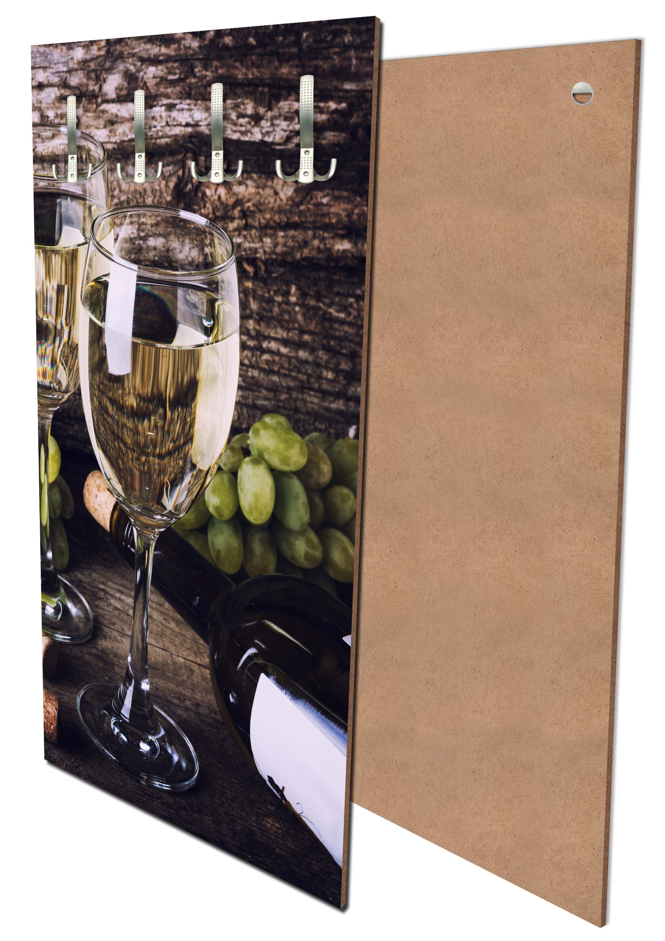 Garderobe alten hölzernen Hintergrund mit Gläser Weißwein M0837 entdecken - Bild 1