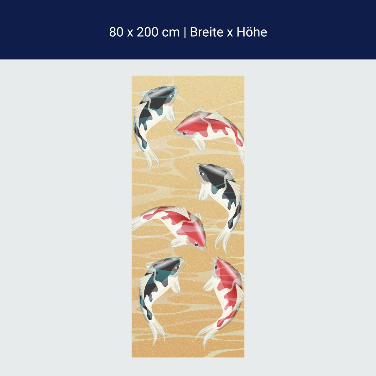 Duschwand japanische koi fische M0860
