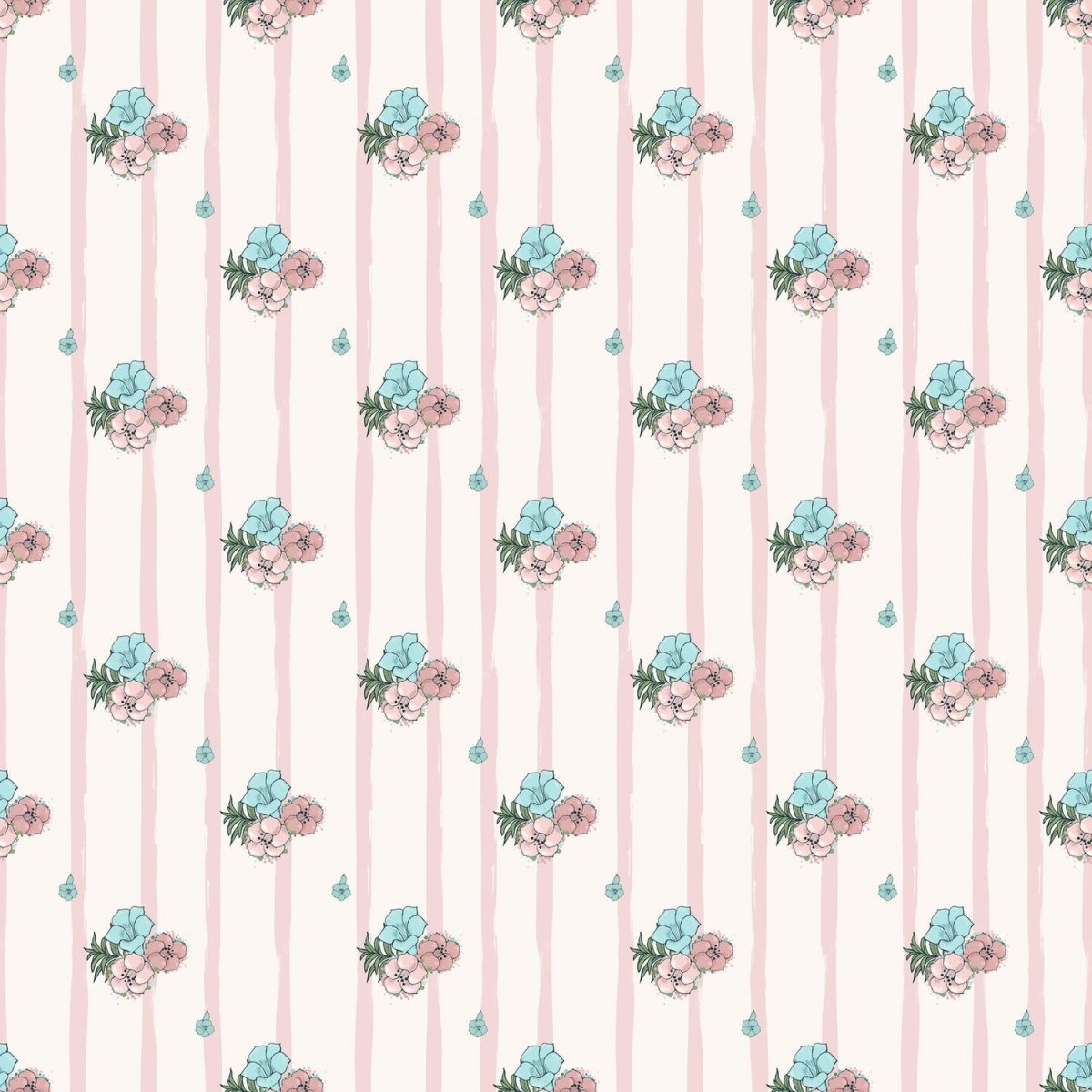 Beistelltisch Exotische rosa und blaue Blumen M0864 entdecken - Bild 2