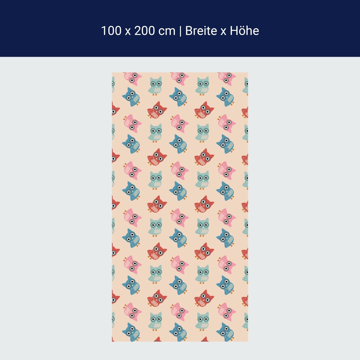 Duschwand Eulen-buntes Muster M0988