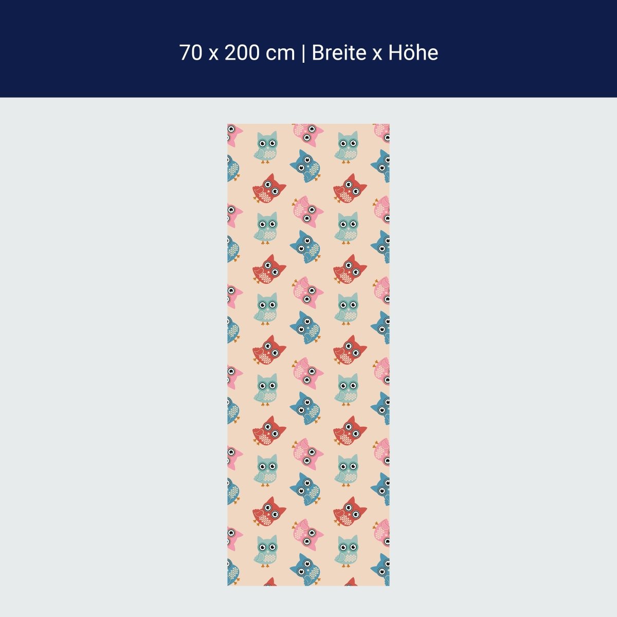 Duschwand Eulen-buntes Muster M0988