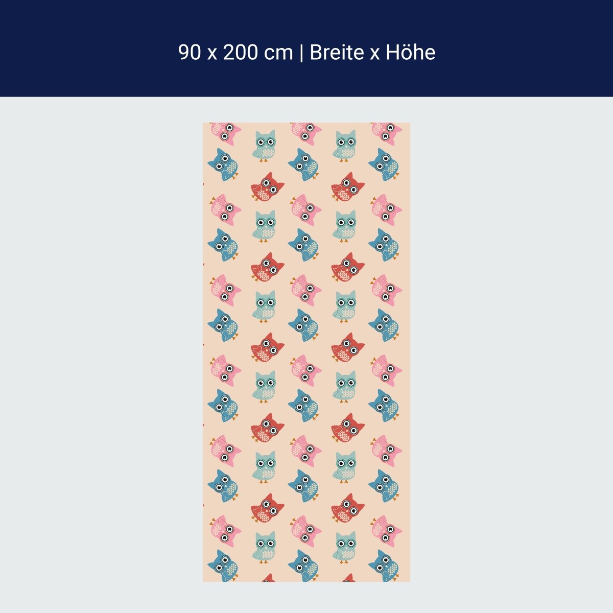 Duschwand Eulen-buntes Muster M0988