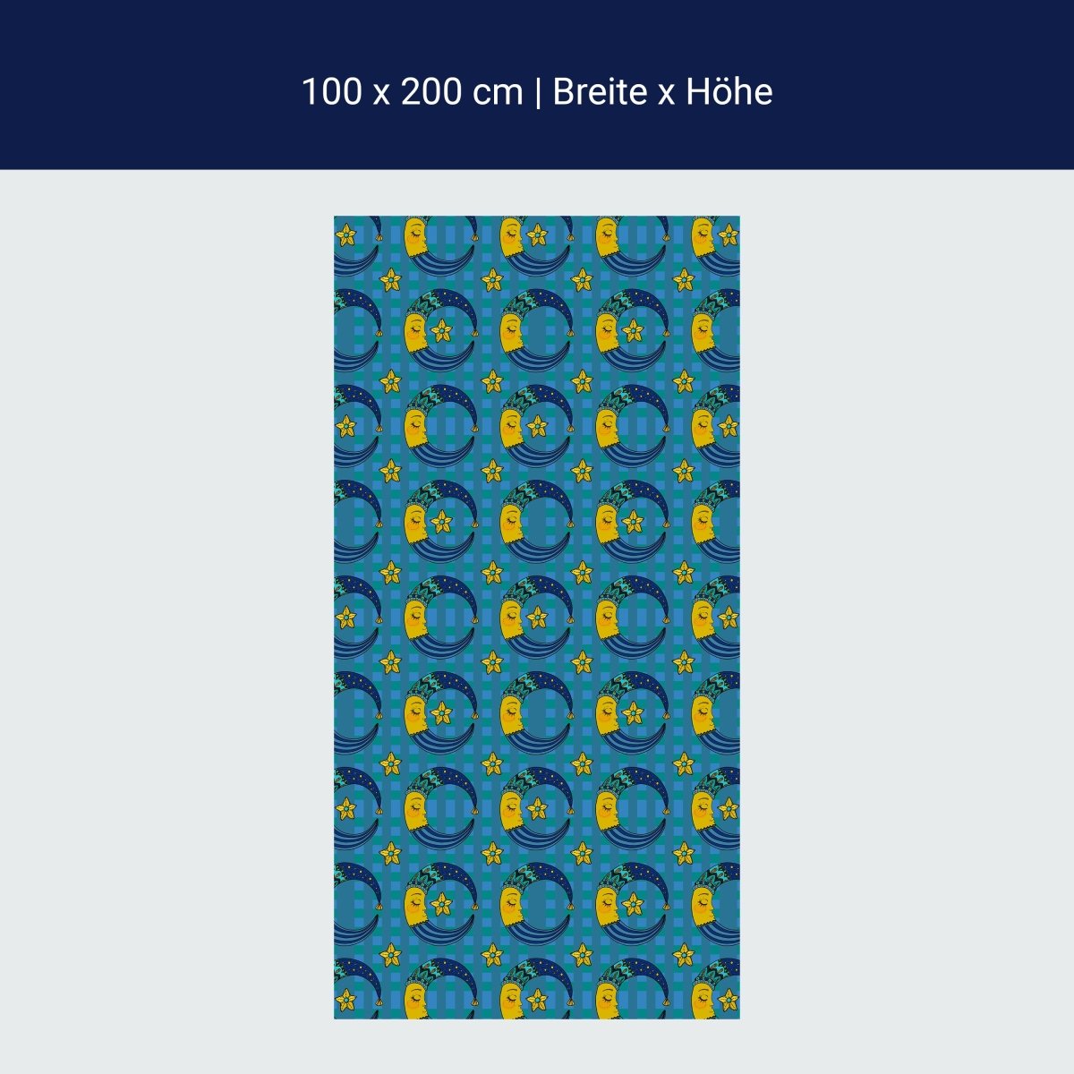 Duschwand Schläfriger Mond M0990