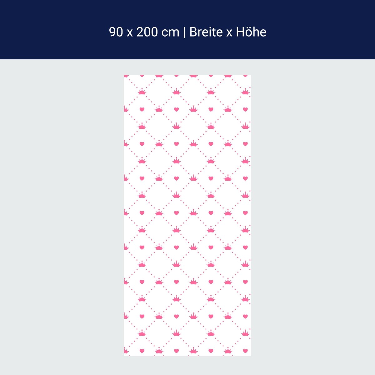 Duschwand Prinzessin - Herz - Krone M0991