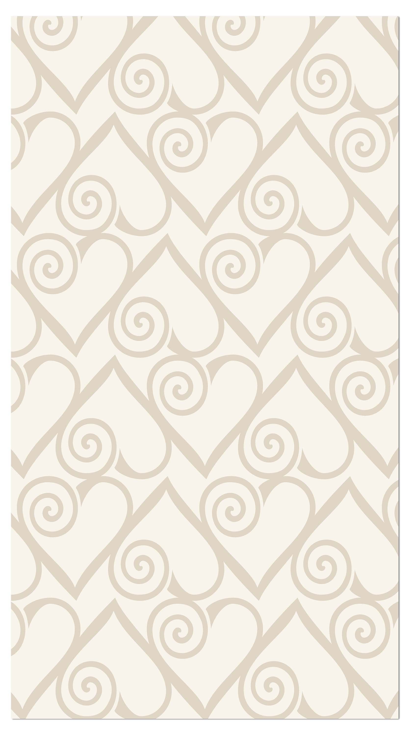 Garderobe Herzmuster auf beige Hintergrund M0994 entdecken - Bild 4