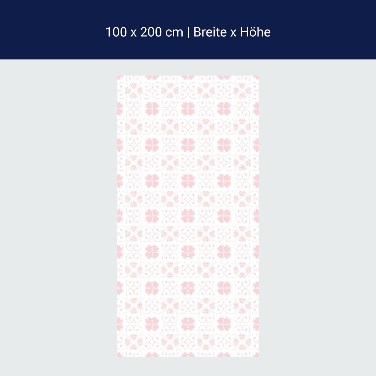 Duschwand Rosa Herzmuster M0995