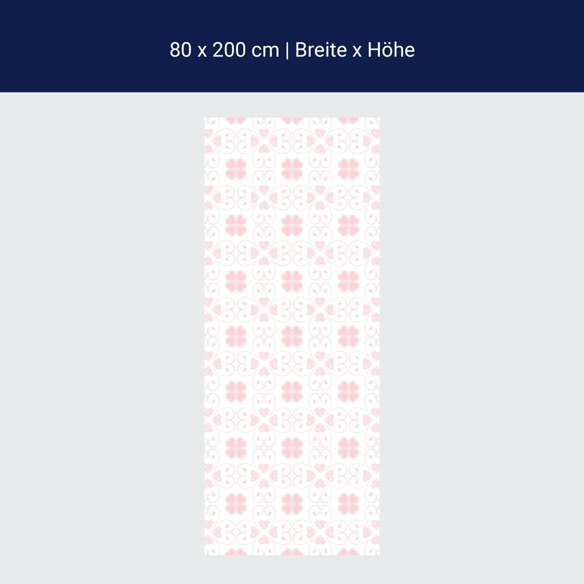 Duschwand Rosa Herzmuster M0995