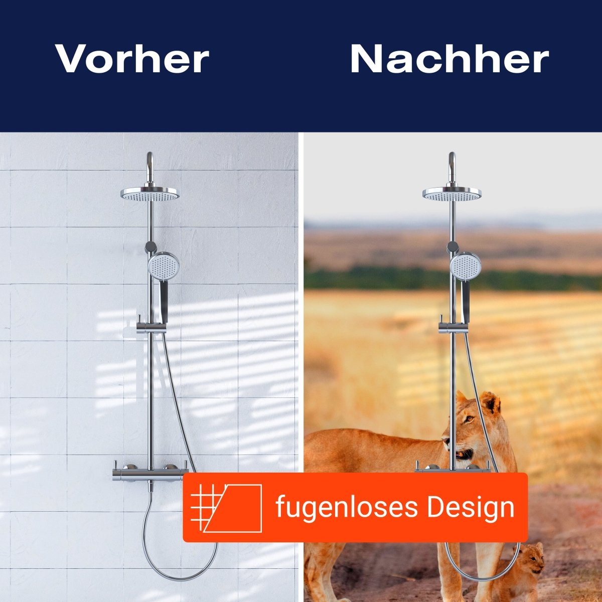 Duschwand Löwe mit einem Jungen, Kenia M1020 entdecken - Bild 9