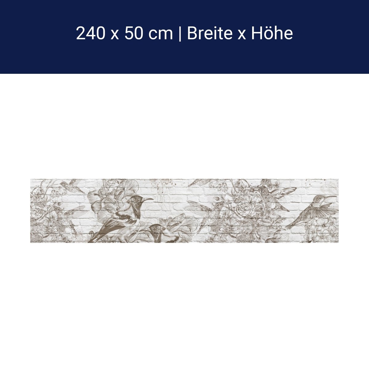 Küchenrückwand Kolibris Blumen M1296