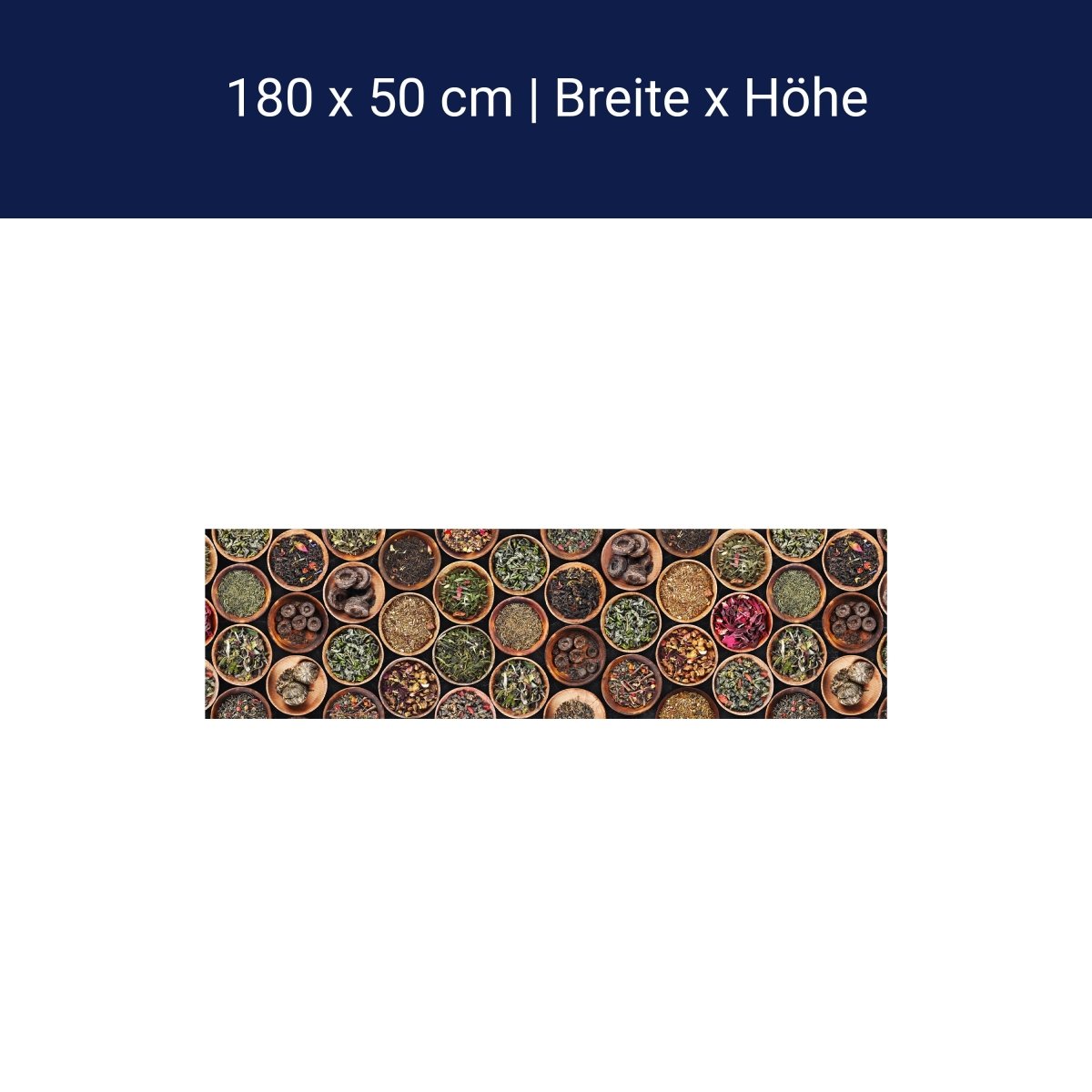 Küchenrückwand Gewürze, Tee, Holzteller M1429